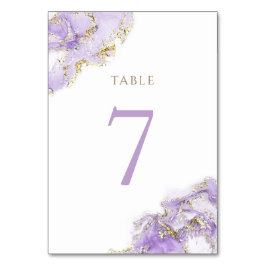 Table marbre doré lavande Numéro de tableau 7