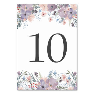 Table Mariage Boho Floral Fleurs sauvages Numéro de tabl