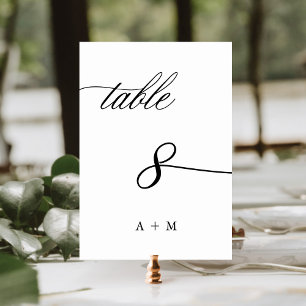 Table Mariage de calligraphie romantique numéro 8,