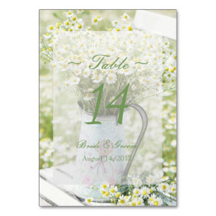 Table Mariage de Chamomile de sommerfield Daisées Numéro