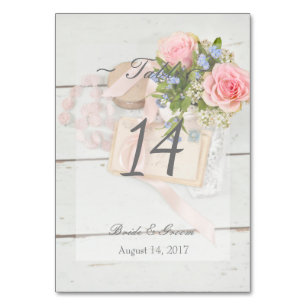 Table Mariage de fleur de printemps romantique Numéro de