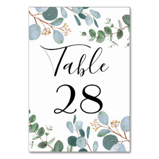 Table Mariage de la verdure botanique Numéro de tableau