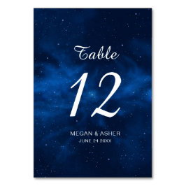 Table Mariage de l'univers d'argent céleste Numéro de ta