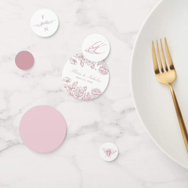 Table Mariage en toile rose Confetti Chinoiserie (Groupe)