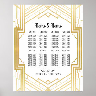 Table Mariage Gatsby Art Déco 1920 Poster Seating