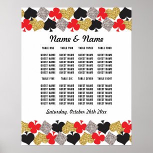 Table Mariage Poster Siège Vegas Casino Cartes