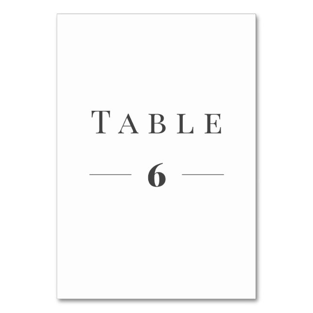 Table Modèle élégant du numéro de tableau de texte (Par défaut)