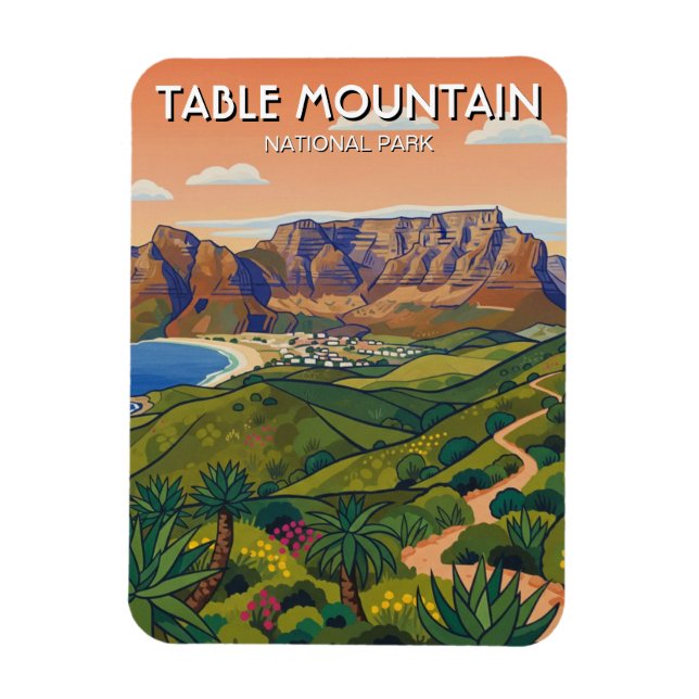 Table Mountain National Park South Africa Magnet (Vertikal)