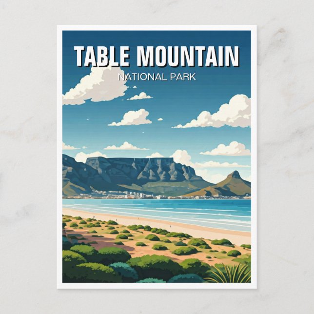 Table Mountain National Park Südafrika Postkarte (Vorderseite)