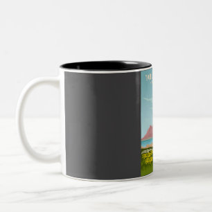 Table Mountain National Park Travel Poster Zweifarbige Tasse