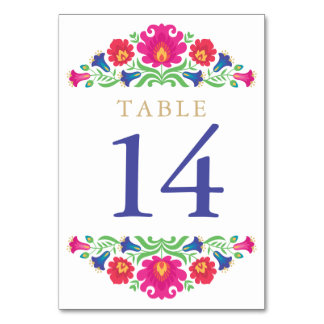Table Multicolor mexicain Floral Numéro de tableau
