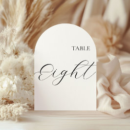 Table Number Eight Card Einladung