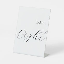 Table Number Eight  Sockelschild