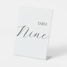 Table Number Nine  Sockelschild