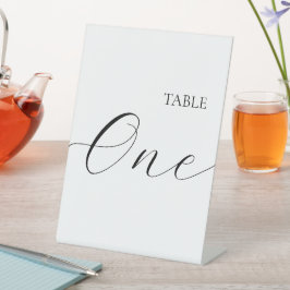 Table Number One  Sockelschild
