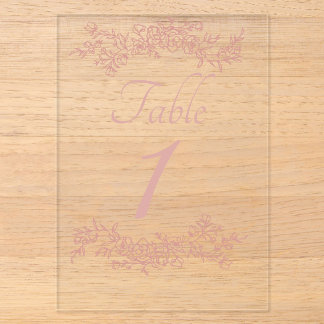 Table Number Simple Minimalist Clear Acryleinladungen