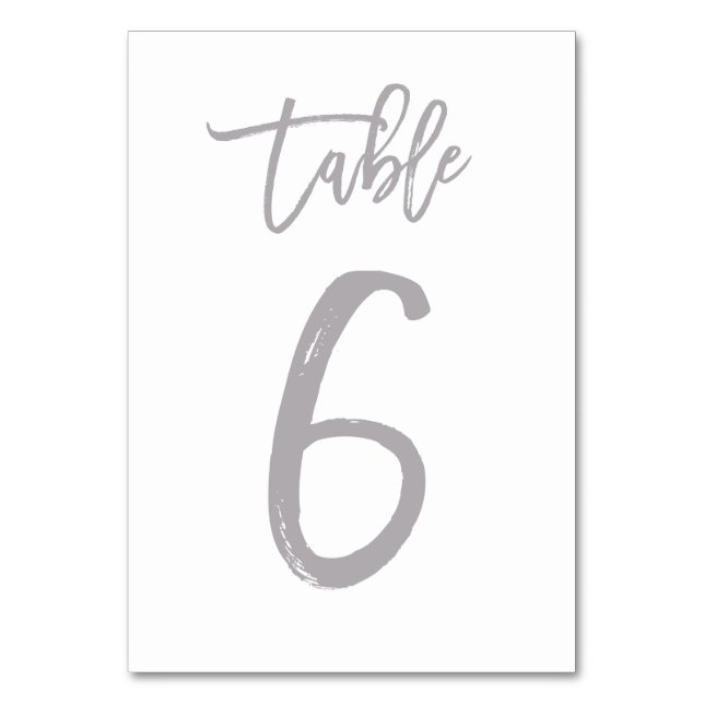 Table Numéro de tableau à main chic en argent | Tableau  (Par défaut)