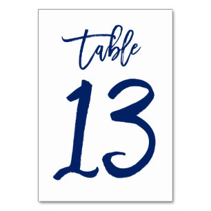 Table Numéro de tableau à main chic Marine Tableau 13