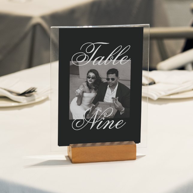 Table Numéro de tableau du Mariage photo minimaliste mod (Créateur téléchargé)