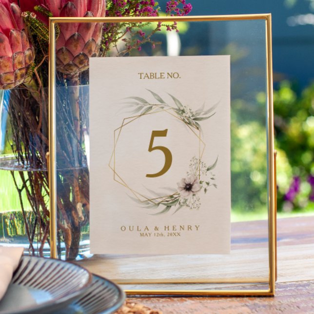Table Numéro de tableau géométrique Eucalyptus Gold (Créateur téléchargé)
