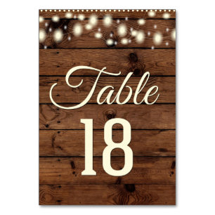 Table Numéro de tableau rustique, numéro 18, DIX-HUIT