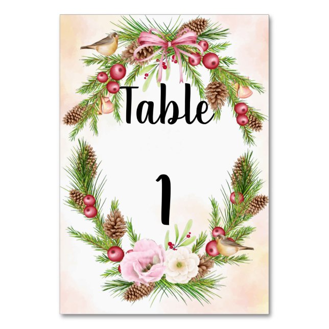 Table Numéro de tableau Script Mariage de Noël (Par défaut)