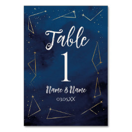 Table Numéro de tableau Signes d'étoile Mariage Marine
