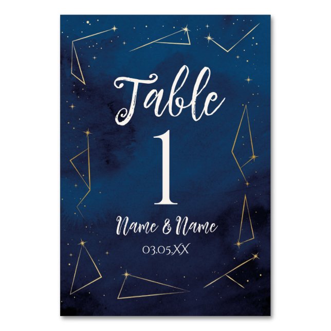 Table Numéro de tableau Signes d'étoile Mariage Marine (Par défaut)