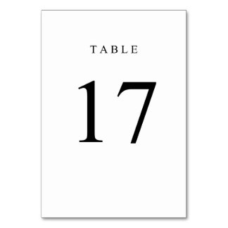 Table Numéro de tableau simple - 17