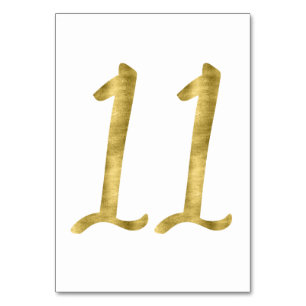 Table Numéros De Tableau Avec Effet D'Huile D'Or Numéro