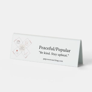 Table Plaque de bureau en plastique paisible/populaire