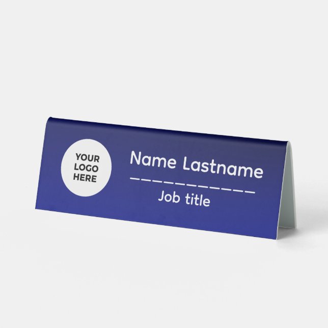 Table Plaque de bureau professionnelle avec logo  (Recto)