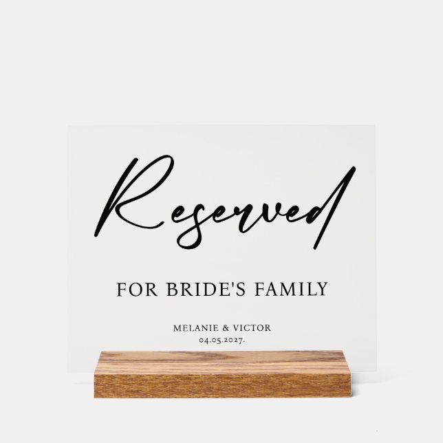 Table réservé Mariage  (Recto)