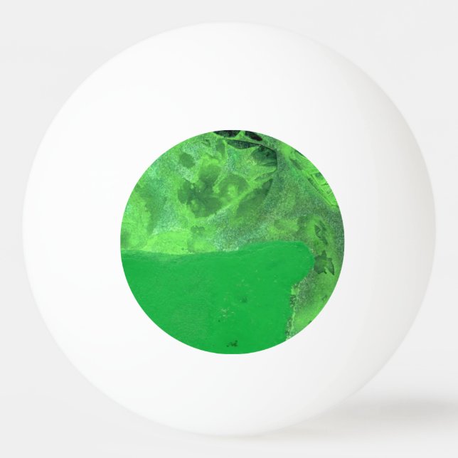 "Table Rock green & red" Abstrakt Ping Pong Ball Tischtennisball (Rückseite)