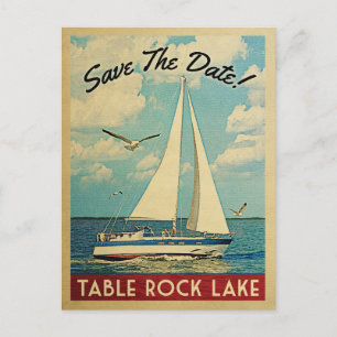 Table Rock Lake Save the Date Sailboat Nautic Ankündigungspostkarte