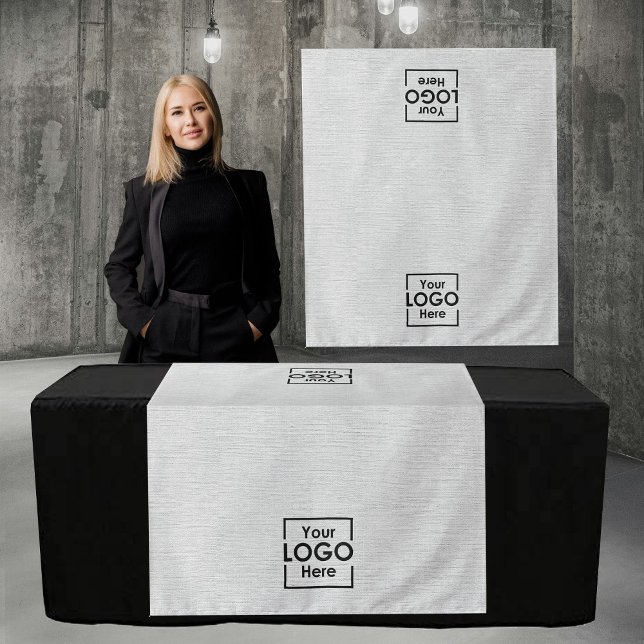 Table Runner Banner Business 2 Logos Faux Linen Wandteppich (Table Runner Banner Business 2 Logos Faux Linen Tapestry)
