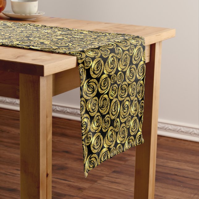 Table Runner-Imitate Glitzer-Rose Kurzer Tischläufer (Beispiel)