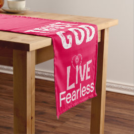 Table Runners Holiday Trust God Live Fearless Kurzer Tischläufer