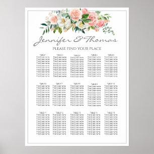 Table Seatit Plans Un Rose Magique Poster