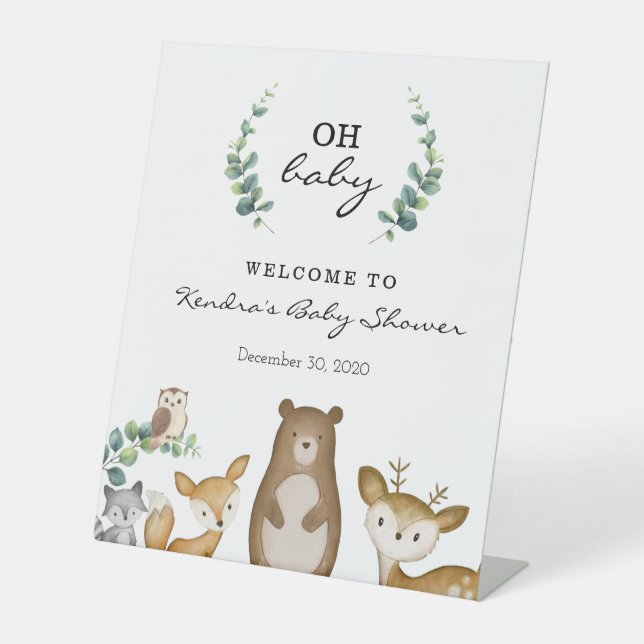 Table SIGNE Baby shower Animaux de forêt (Recto)