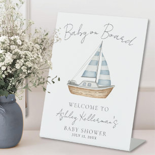 Table Signe de bienvenue pour Baby Shower Marin Bébé à B