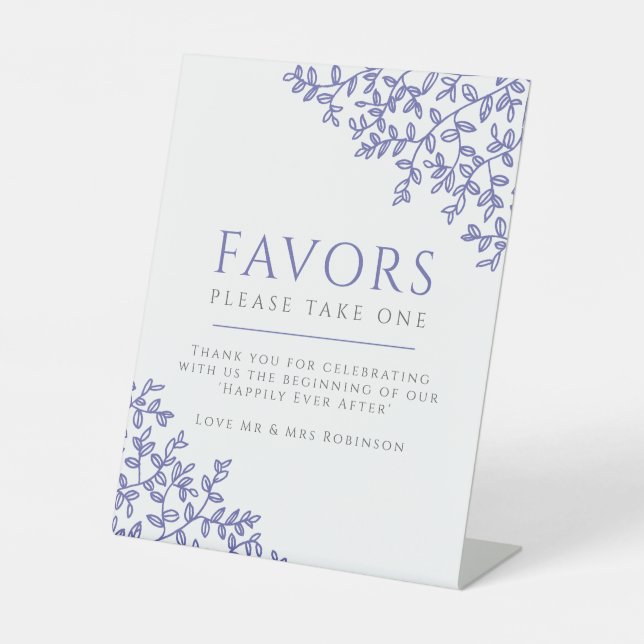 Table signe de mariage en feuille bleue (Recto)