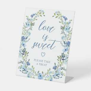 Table SIGNE DE TRAITEMENT Mariage Fleur Bleu Whimsical
