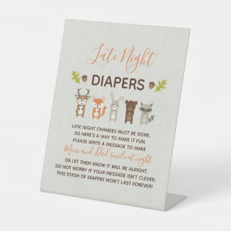 Table SIGNE DES DIATEURS DE NUIT TARDIFS DU Baby shower 