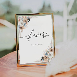 Table Signe Des Faveurs De Boho Ivoire Et Bleu