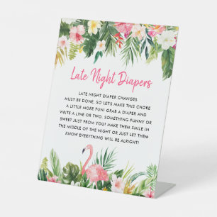 Table Signe des plongeurs de nuit du Baby shower tropica
