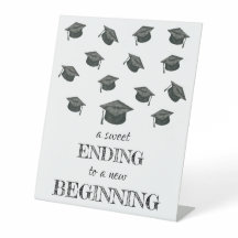 Signe du piédestal de la fête de graduation