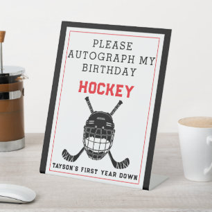 Table Signe du piédestal de la première année de hockey 