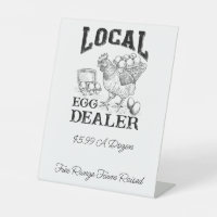 SIGNE POUSSIÈRE DU VENDEUR OEufs de poulet local