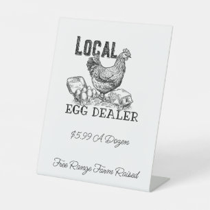 Table SIGNE POUSSIÈRE DU VENDEUR OEufs de poulet local